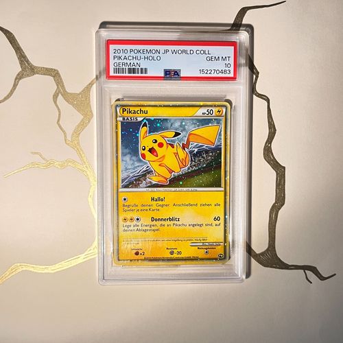PSA 10 Pikachu World Holo German 2010 Japanese Promo Pokemon Card