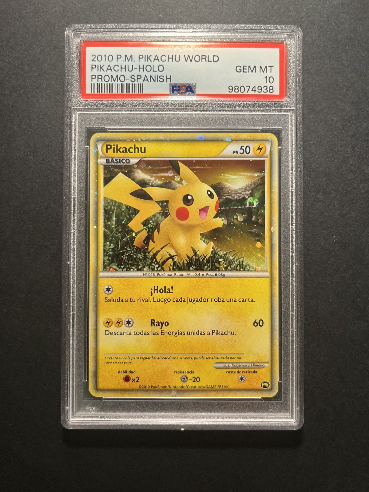 Pikachu Holo PW Promo Spanish Exclusive - Pokemon Card Japanese JP PSA10 – Photo 2