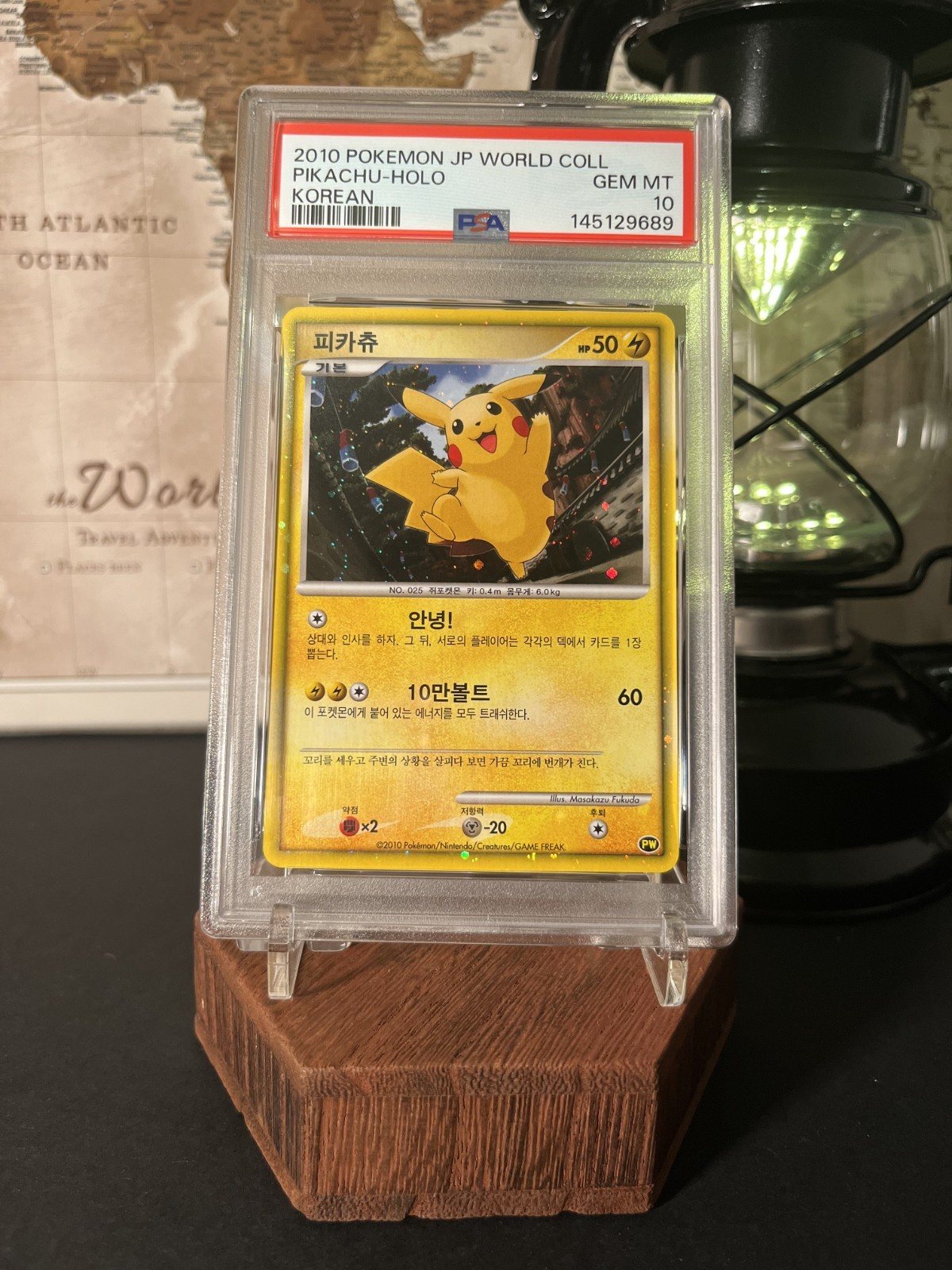 Pikachu Holo World Collection Promo Korean PW - Pokemon Card Japanese JP PSA10 – Photo 1