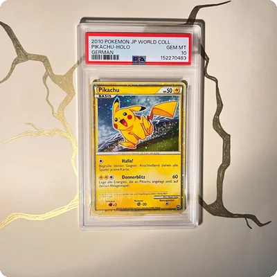 PSA 10 Pikachu World Holo German 2010 Japanese Promo Pokemon Card